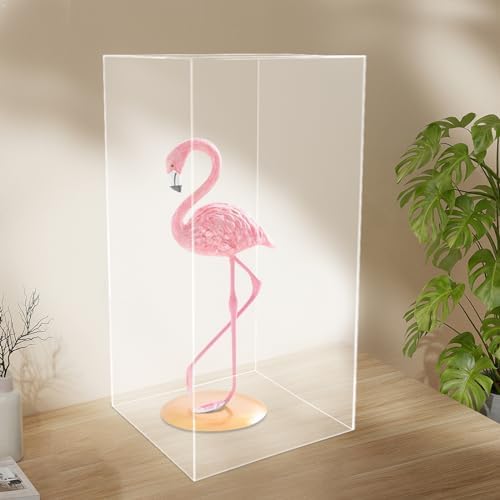 12x12x24 Clear Acrylic Cube Pedestal Display Stand - 5-Sided Wedding Centerpiece Riser