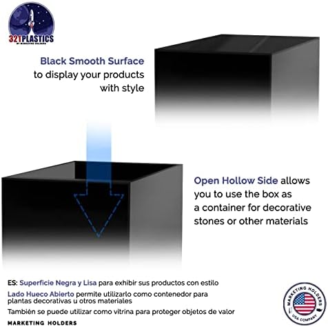 Glossy Black Acrylic Display Box 12x12x32 No Lid