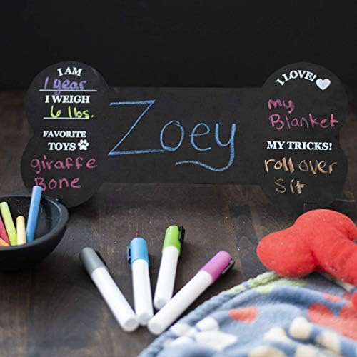 Dog Milestone Chalkboard Sign - Double Sided Reusable with Stands for Celebrations
