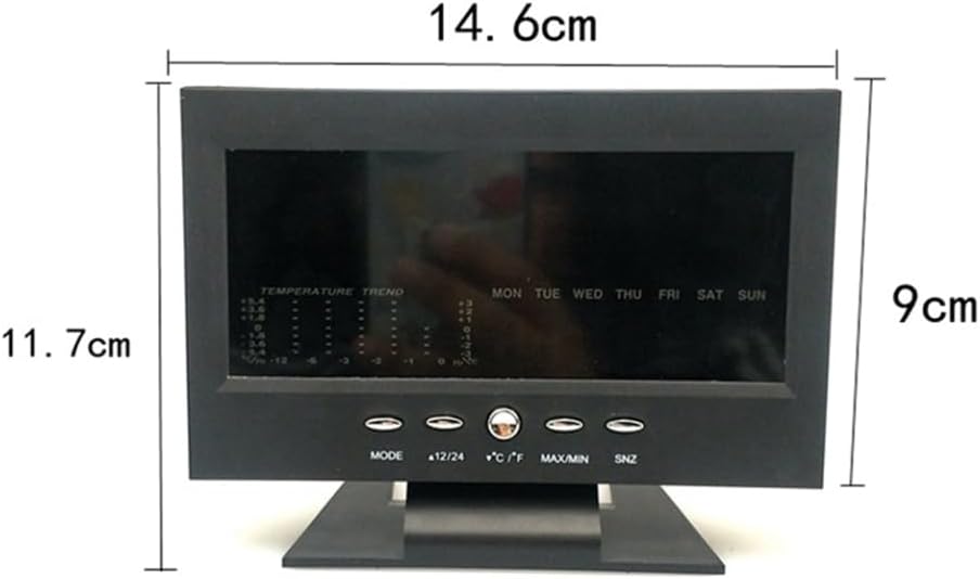 PRETYZOOM Large Screen Weather Forecast Alarm Clock