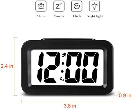 Hense Nightlight Alarm Clock with Adjustable Light