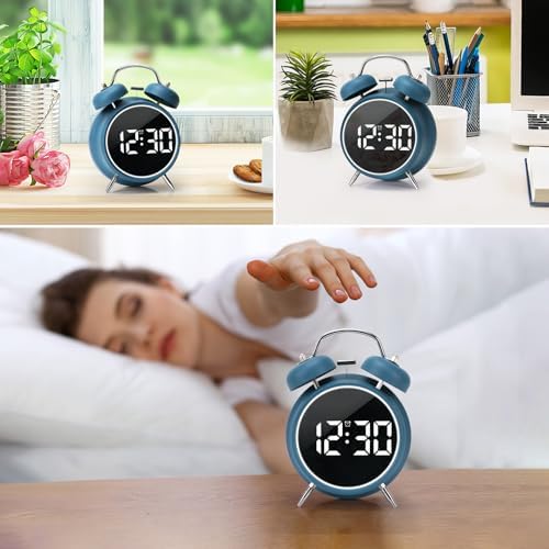 JUSTUP Loud Alarm Clock with LED Display and Night Light