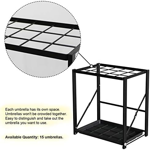 Folding Umbrella Stand with Removable Drip Tray