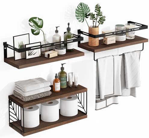 Fixwal 31 Tier Floating Wall Shelf Over Toilet