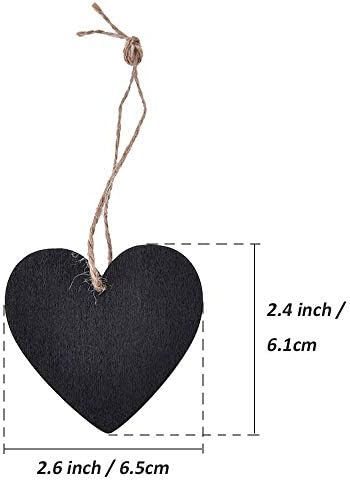 15Pcs Mini Heart Shaped Chalkboard Signs for Decorations