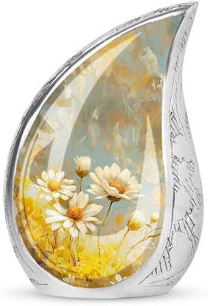 Daisies Flower Urns for Human Ashes 3 Inch