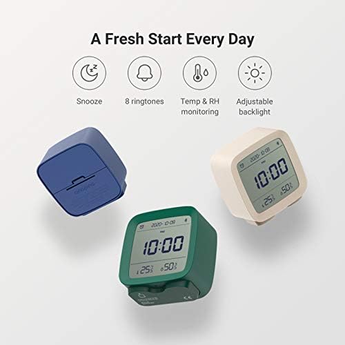 Qingping Smart Bluetooth Alarm Clock with Temperature and Humidity Display