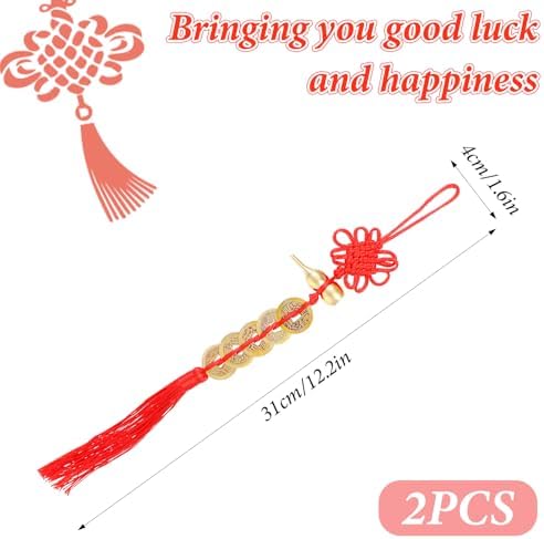 Quilax 2PCS Feng Shui Good Luck Charms Set