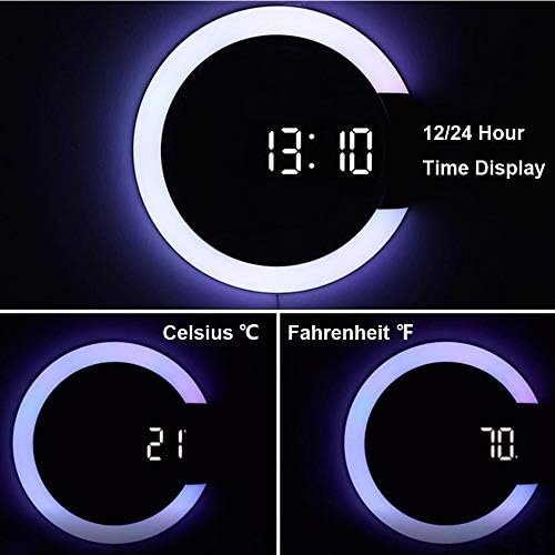 AGEK LED Digital Wall Clock with Remote Control