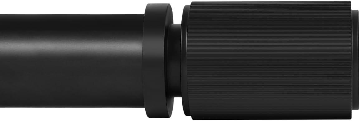 Ivilon Black Curtain Rods 1 Inch Diameter Adjustable