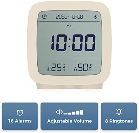 Qingping Smart Bluetooth Alarm Clock with Temperature and Humidity Display