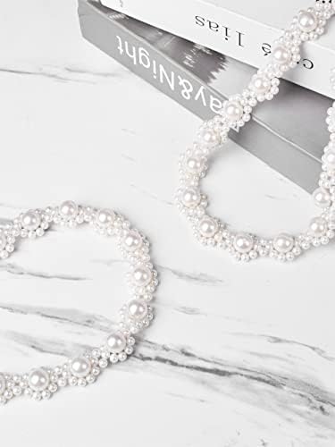 SUQ I OME Pearl Beaded Magnetic Curtain Holdbacks