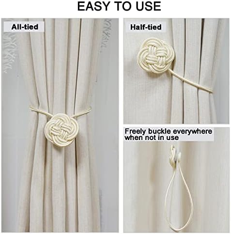 HIASTRA Strong Magnetic Curtain Tiebacks 4 Pack