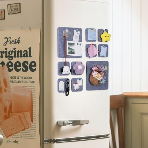 Pretty Jolly 10 Pcs Felt Pin Board DIY Bulletin Board Gray