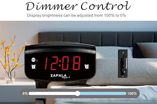 Zapala Expert Alarm Clock with 2 Alarms and USB Charging