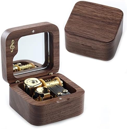 Wooden Wind-up Music Box with You Are My Sunshine Tune