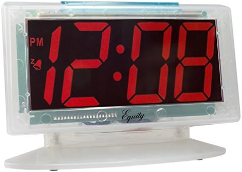 Equity by La Crosse Jumbo Clear Red LED Alarm Clock