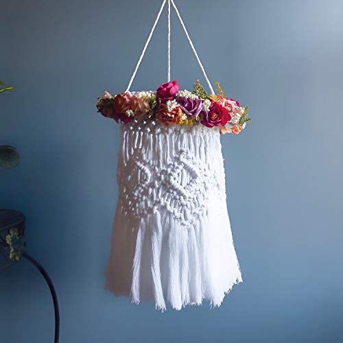 Wild Cotton Bohemian Nursery Hanging Mobile - Floral Macrame Decor