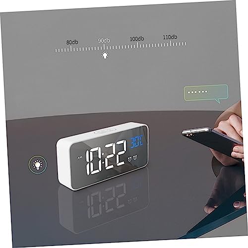 PRETYZOOM Music Charging Alarm Clock with Large Screen for Boys Girls
