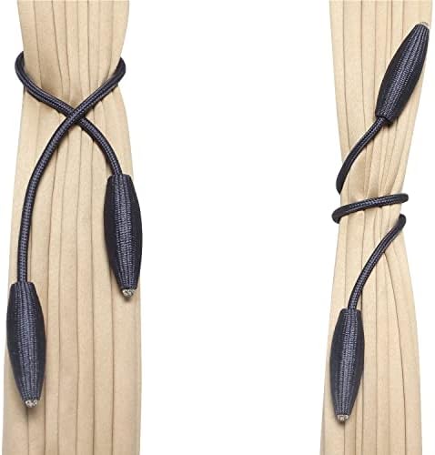 2 Pc DIY Twist Curtain Tieback Clips Blue