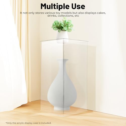 Clear Tall Acrylic Display Pedestal 12x12x24