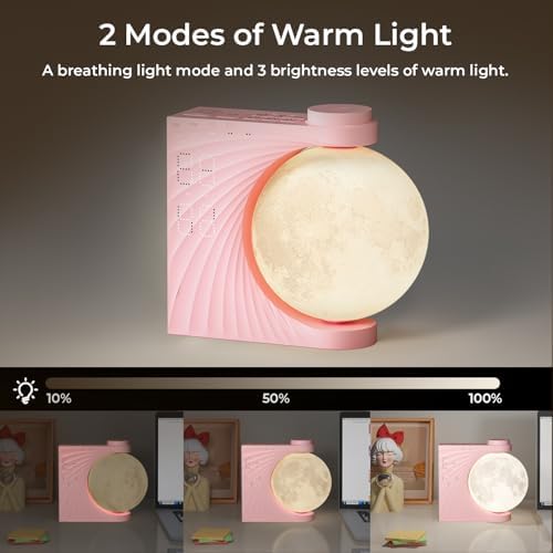 Sunrise Alarm Clock with Moon Lamp and 10 Fairy Sounds