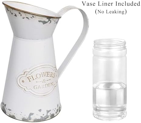 APSOONSELL Rustic Shabby Chic Small Metal Vase