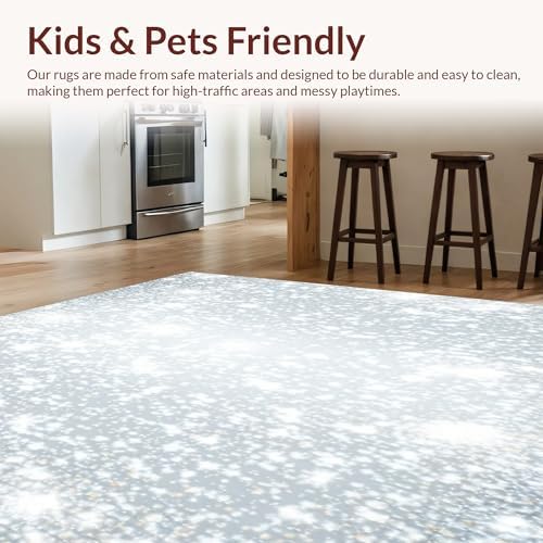 Ultra Soft 8x10 Area Rug Shimmering White
