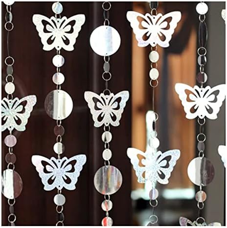 QueenBox 5Pcs 394in Round Sequin Curtain