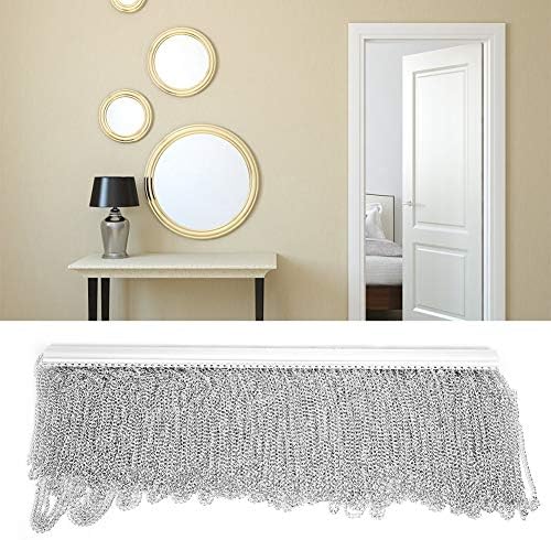 Doorway String Curtain with Silver Aluminum Chain