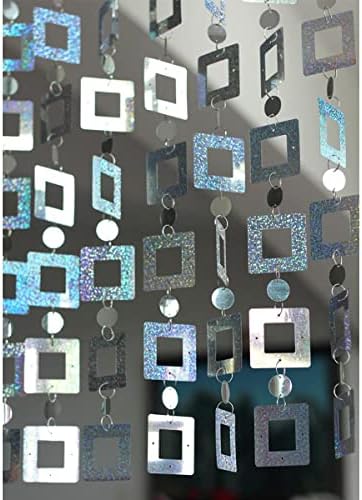 QueenBox 5Pcs 394in Round Sequin Curtain