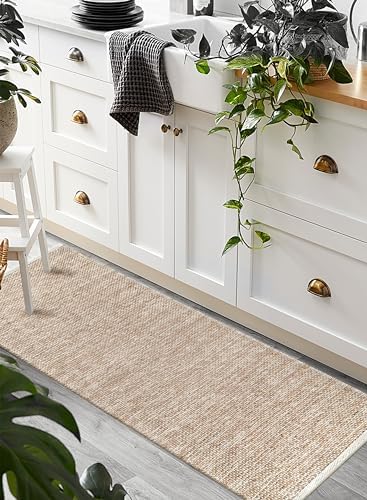 Hausattire Jute Woven Runner Rug 2x6 - Natural