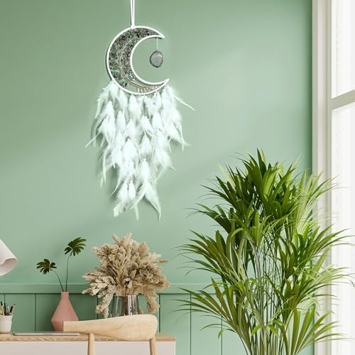 Moon Dream Catchers with Chakra Agate Stone