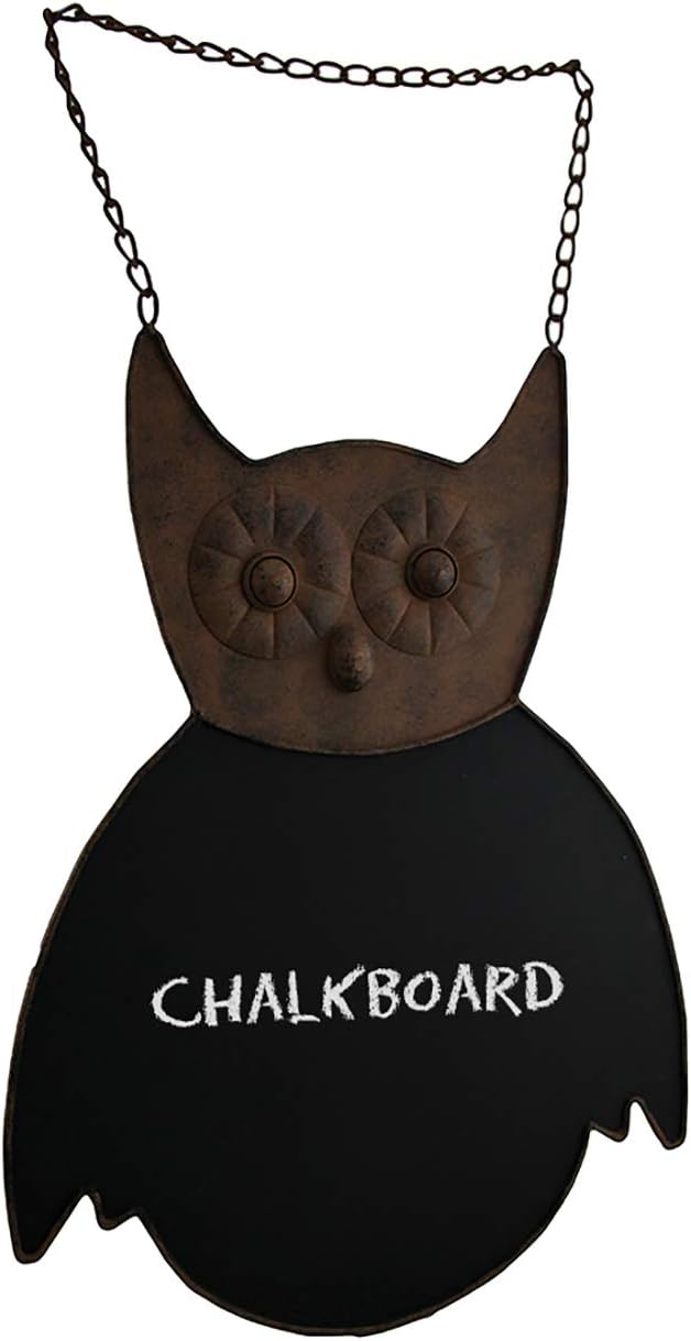 Rustic Brown Owl Chalkboard Wall Hanging 21 Inch