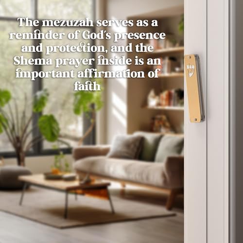 TYLDUM Mezuzah Case Clear Handmade Jewish Door Mezuzah