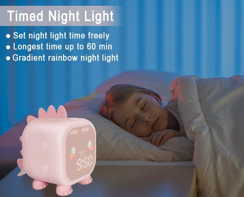EZYBUY Dinosaur Alarm Clock for Kids with Night Light