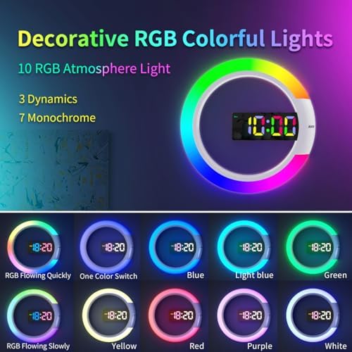 AGEK LED Digital Wall Clock with Remote Control