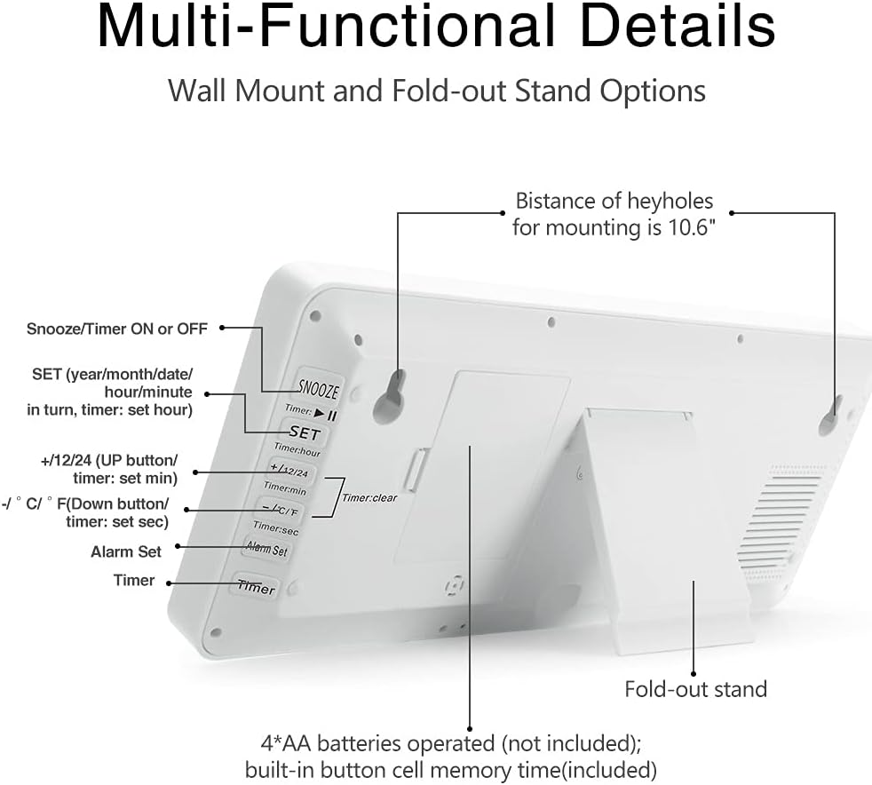 TXL 142 In Digital Wall Clock with Backlight