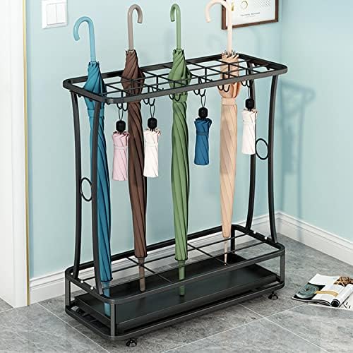 Tonchean Umbrella Rack Stand with 21 Slots and Drip Tray Black