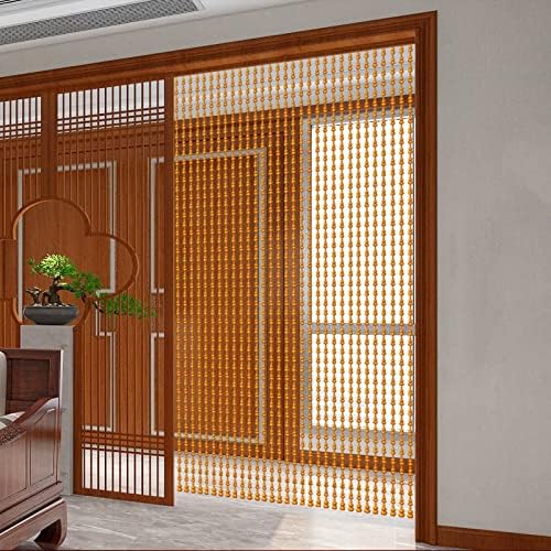KDDEON Wood Beaded Door Curtain Panel 25 Strands 335x61in