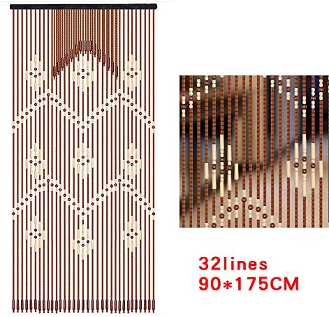 Wooden Beaded Curtain 90x175cm Door Divider