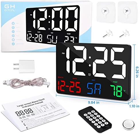 Ygdigital 115 Inch LED Digital Wall Clock with Remote Control