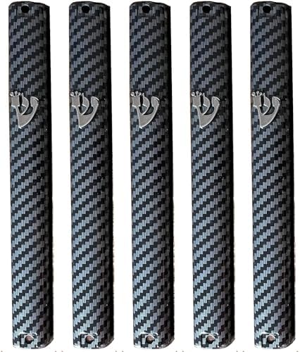 Super Stamps Plastic Black Mezuzah Case Holder with Silver Shin