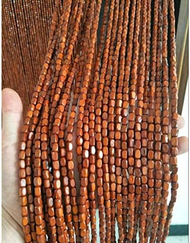 ZHOUXIAO 90 Wood Beaded Curtain with Rods for Doorways