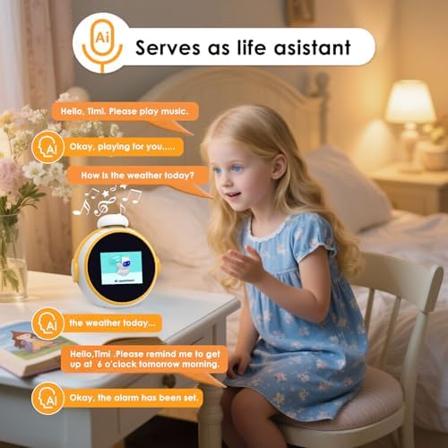 Smart AI Alarm Clock with Voice Control for Kids
