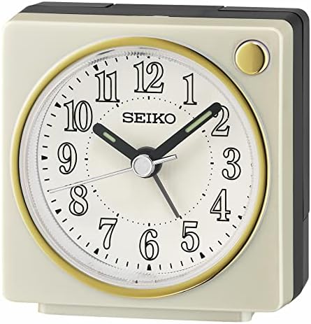 Seiko Fuji II Bedroom Alarm Clock Pearl White