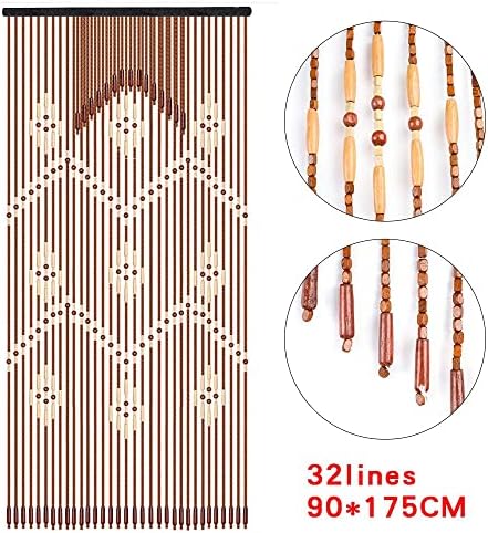 DYRABREST Bamboo Beaded Curtain for Doorway Entrance