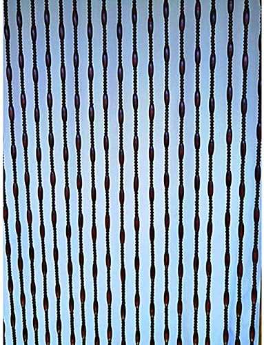 FCHMY Beaded Curtain Wooden Door Divider Panel