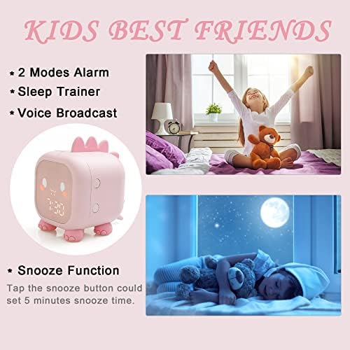EZYBUY Dinosaur Alarm Clock for Kids with Night Light