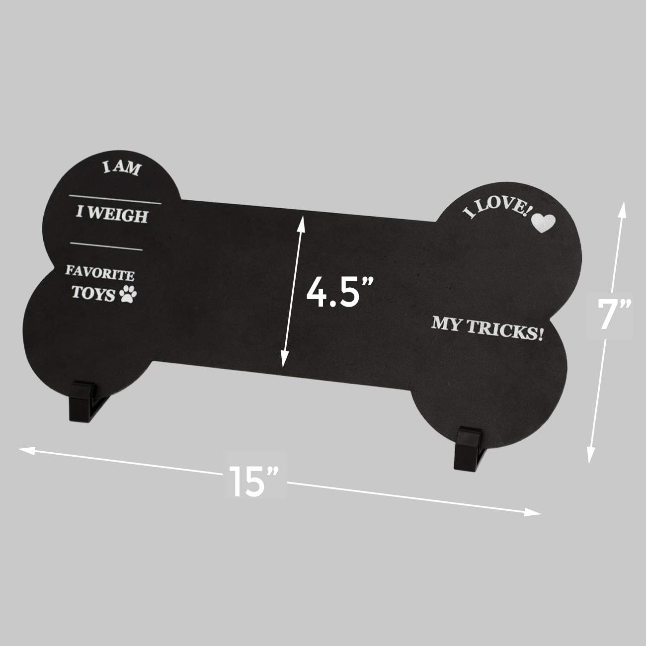 Dog Milestone Chalkboard Sign - Double Sided Reusable with Stands for Celebrations